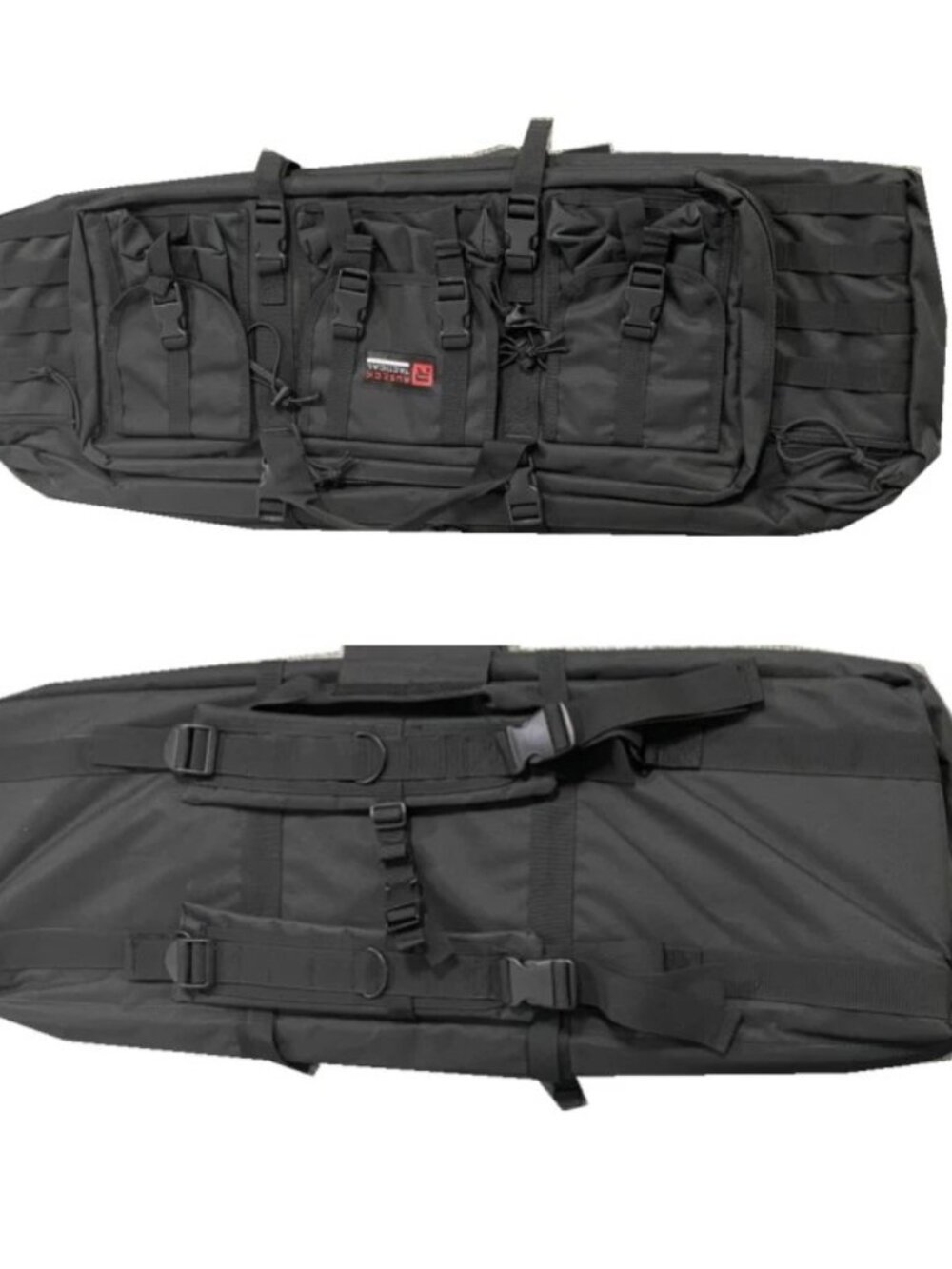 37" RUSECK Tactical Double Rifle Bag Gun Range Padded Soft Case Backpack
